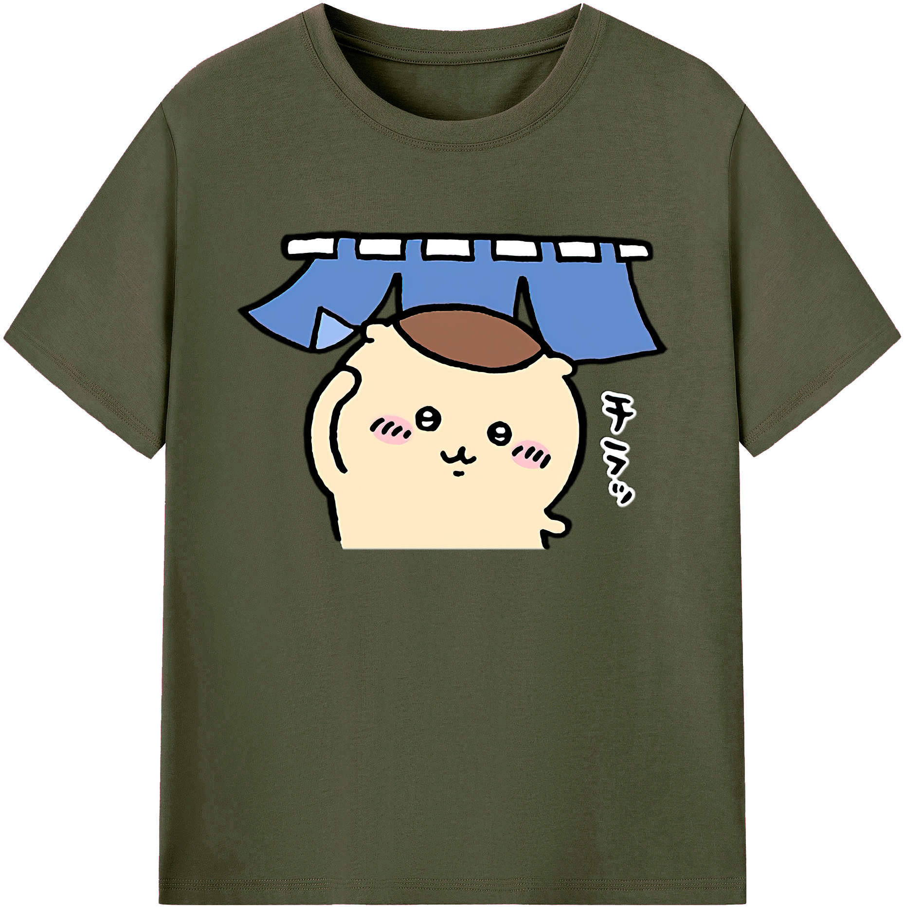 （画像用） ちいかわ くりまんじゅう Chii-kawa kuri manjū 綿100％ メンズ半袖Tシャツ｜肌触りやわらか＆通気性